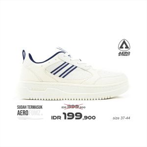 Aerostreet 37-44 Oxford Natural Natural Navy - Sepatu Sneakers