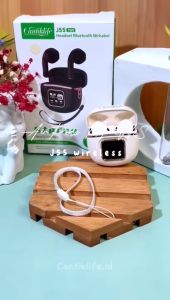 J55 Earphone Bluetooth Nirkabel Layar LED dengan Kontrol Sentuh Bluetooth 5.3 dengan Latency Rendah Sekali ANC Active Noise Cancellation dengan Kualitas Suara Tinggi dan Stereo In-ear