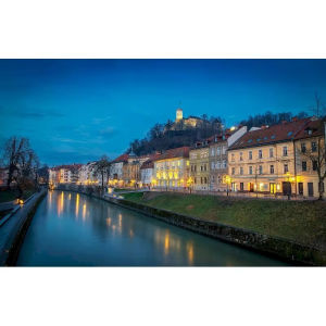BILIBILI | Diy Painting By Numbers Riverside Town Decorative Paintings Gifts for Adults Handpainted Landscape Home Decoration