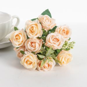 Artificial Silks Rose Flowers Scrapbooking Holiday Wedding Bouquets Household Products Vases Home Dining Table Decorations Gifts