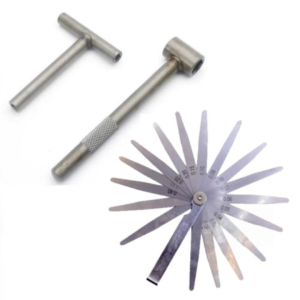 Dụng Cụ Căn Chỉnh Cò Xe Máy 3 Phân Loại Cờ Lê Lổ Vuông 3-35-4mm/ Cờ lê Lục Giác 9-10mm/ Thước 17 Lá Từ 0.02 - 1.00mm Tiện Dụng