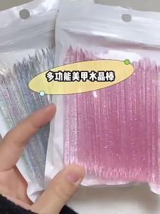 【COD】50PCS Reusable Crystal Stick Cuticle Remover Tool Multifungsi Stick Pusher Glitter Crystal Akrilik/Stick Pendorong kutikula Nail Art Manicure Pedicure/Stick Cuticle Remover Tool Cure Nail Art-💞Margot
