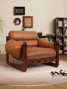 Retro Jersey Style Lazy Single Sofa for Balcony and Living Room