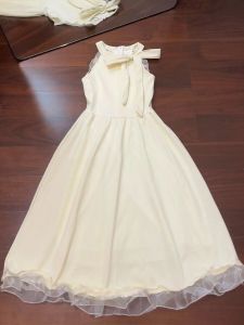 French Sweet Butterfly Knot Neck Hanging Dress Womens Summer New Waist Cinching Slimming High-End Sensation Sleeveless Long Dress