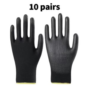 Palm PU Coated Work Gloves | Oil-Slip Resistant for Construction & Machinery | Puncture-Proof Gardening