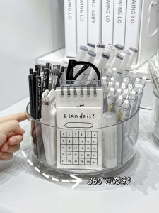 Hộp Đựng Bút Xoay Dung Tích Lớn Hộp Đựng Đồ Văn Phòng Phẩm Đa Năng Cho Ký Túc Xá Sinh Viên Hộp Đựng Bút Hình Tròn Bằng Nhựa