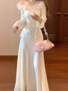 CHANGTONG | Off-shoulder Fitted Dress