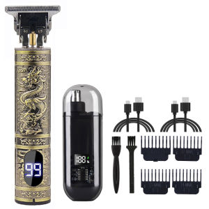 Cordless Electric Man Hair Cutting Machine Vintage Hair Clipper Portable 0mm trimmer Shaver beard Fast Charging for Hairdresse