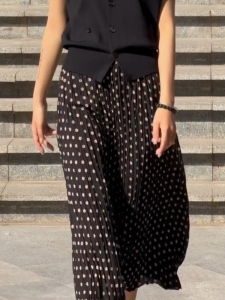 MANMI | Gentle Dot A-Line Midi Skirt