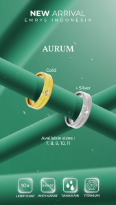 [Defect Sale] Emrys Simple Ring AURUM  Real Titanium Anti Karat Cincin Titanium Pria Wanita