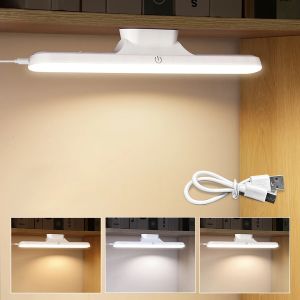Đèn LED Từ Tính Có Gương Cảm Ứng Bảo Vệ Mắt Đèn Đọc Sách Cho Tủ Quần Áo Ký Túc Xá Đèn Ngủ Có Thể Sạc Lại Đèn Trang Điểm