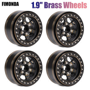 Heavy Brass 1.9 Wheels Rim with Scale Beadlock Hardware for 1/10 1/8 RC Crawler TRX4 Capra SCX10 D90 VS4-10 Gen8 CC01
