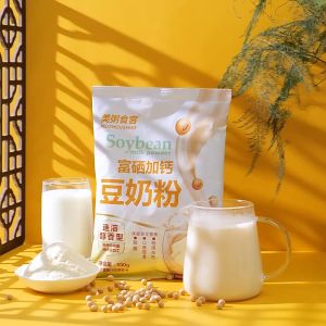 美粥食客富硒加钙豆奶粉500gSelenium-enriched and calcium-enriched soy flour breakfast meal replacement早餐代餐即冲即饮速溶