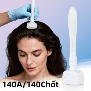 1 Cái 140Pins Derma Stamp 140A Dụng Cụ Vi Kim Dùng Cho Chăm Sóc Da Mặt Cơ Thể & Da Đầu Chăm Sóc Râu Hệ Thống Lăn Kim Nhựa Không Dùng Điện Kim 0.22mm