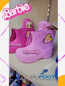 รองเท้าบูทเด็ก BB424 | บาร์บี้ | ลายการ์ตูน | ลิขสิทธิ์แท้ | เด็กชอบ