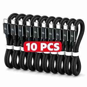 NNBILI 10Pcs 120W USB Type C to Type C Color Cable For iPhone 16 17 Fast Charging For Huawei Xiaomi Samsung Type C Data Cable 1M
