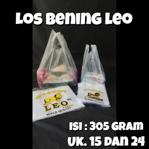 Kantong Plastik / Kresek Los Bening LEO Ukuran 15  24 Isi 305 Gram