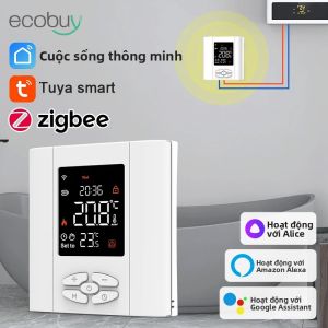Tuya Wifi Zigbee Bộ Điều Chỉnh Nhiệt Thông Minh Cho Nồi Hơi Gas - Bộ Điều Khiển Nhiệt Độ Kỹ Thuật Số Với Khả Năng Tương Thích Với Alexa Google Home Chạy Bằng Pin