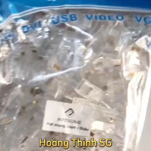 Hạt đầu mạng RJ45 xuyên thấu NITSUMI - Dùng bấm đầu cho dây mạng cat5 cat5E Cat6 Cat6E - Hoàng Thịnh SG