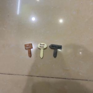 3 Mô hình Tiểu Cảnh Biển Hiệu Vườn Trang Trí Terrarium Sen Đá Xương Rồng charm slime