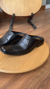 Sendal Slop Pria / Sepatu Sandal Bustong Semi Formal Kulit Handmade 8011