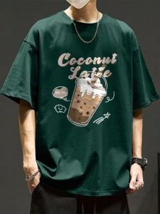 Áo Thun Nam Tay Ngắn 100% Cotton Mỹ Phong Cách HongKong Mùa Hè Mới Về Thời Trang Đường Phố INS Bán Tay Áo Thương Hiệu Hợp Thời Trang