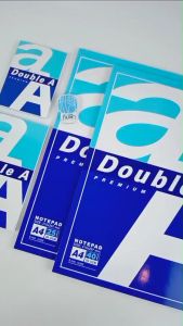 สมุดรายงาน Double A ขนาด A4 หนา 80 แกรม 25แผ่น / 40แผ่น มีเส้น