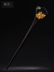 Handmade Original Pure Silver Blue Glazed Meteor Flower Hairpin Vintage Style Small Niche Valentines Day Gift Hair Accessories