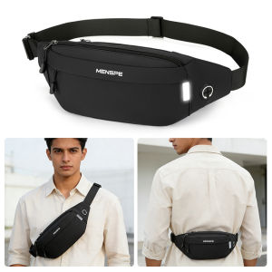 MENSPE Sports Bag Waist Bag Chest Bag Crossbody Chest Bag Multi-Functional Fitness Bag Small Waist Pouch Waterproof Wear-Resistant Waist Bag with Adjustable Strap for Workout Running