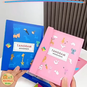 Bộ Ghép Hình 3D Tangram Có Nam Châm (Bìa Xanh) | Kích Thích Tư Duy Logic Sáng Tạo Nghệ Thuật Và Phát Triển Não Bộ Cho Bé
