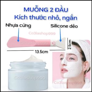 SET 3 Muỗng nhựa cứng silicone trộn mặt nạ phết kem gel hút mụn
