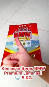 100 pcs Kemasan Plastik Beras merek BMW Laminasi 5 Kg bahan Nylon + lldpe Kemasan Stackable - Lazada
