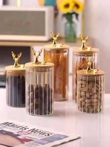 Alby Home Toples Kue Estetik Kaca Toples Kue Lebaran Aestetic Jar Toples Candy Jar Rusa Toples Cookies Jar Glass