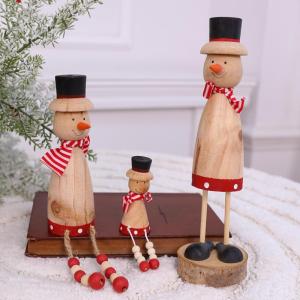 Creative Wooden Christmas Mini Reindeer Figurine
