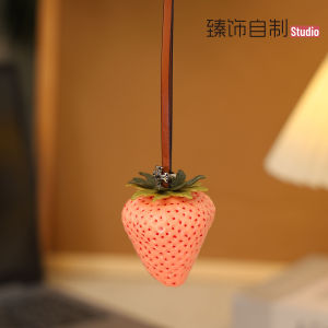 Strawberry Resin Bag Charm 3D Personality Ins Style Cute Hanging Decoration for Handbags Customizable Accessory