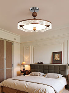 DGY | Retro Walnut Colored Ceiling Light Full Spectrum American Style