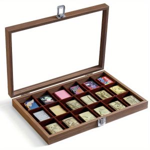 1PC lighter storage box windproof lighter display stand collection box exhibition display transparent lid dust-proof large