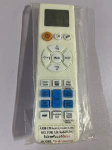 รีโมทแอร์ Samsung ซัมซุง Samsung ARH2201/2203/2224 หน้ายาวปุ่มฟ้า5ปุ่ม