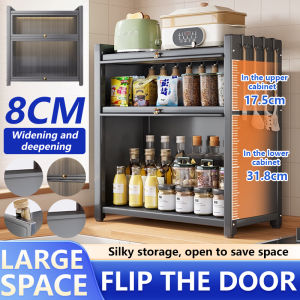 🔥SG Local Seller🔥2025 Upgrade New Kitchen Rack Dish Rack Multi-Layer Dishes Tableware Storage Cabinet with Cover for Kitchen Organizer Storage 厨房置物架 碗碟收纳架
