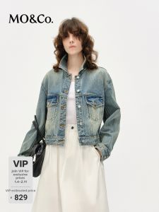 MO&Co. | Retro Worn-out Denim Jacket