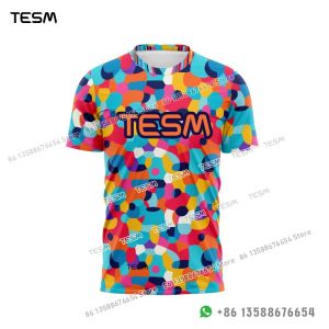 TESM Parent-Child Sports T-Shirts Summer Breathable Short-Sleeved Men Sublimation Printed Jerseys Couple T-Shirts Party Tops