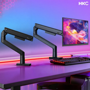 Nvision | Dual Screen Support Adjustable Computer Monitor Arm White