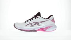 ASICS Women SOLUTION SPEED FF 4 Tennis Shoes in White/Dusty Mauve