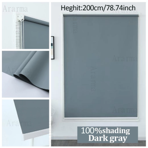 100% Full blackout Solid color Korean Full blackout roller blinds For window home office Buy 1 Take 1