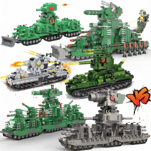 German Heavy WWII Tank Model Building Blocks
