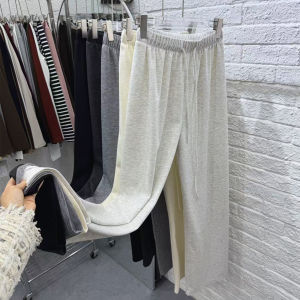 High Waist Straight Leg Slim Fit White Rice Noodle Pants Womens Casual Wide Leg Long Pants Spring Autumn Versatile Stylish