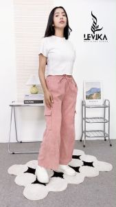 Celana Kargo Vintage - Celana Wanita Koduroi - Cargo Pants Corduroy Korean Style-Celana Kasual Koduroi By Levika