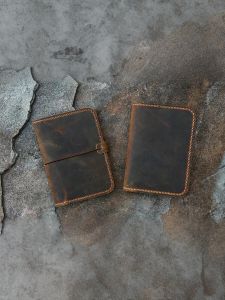 Handmade A7 American Retro Brown Amekaji First Layer Cowhide Crazy Horse Leather Notebook Hand Account Fashion A705s