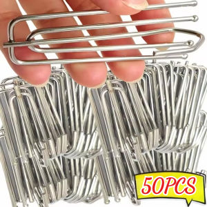 50PCS Curtain Pleat Tape Hook 4 Prongs Drapery Hooks Pinch Clip Alloy Shower Curtain Cloth Clamp Pleat Clips Window Bathroom Tools