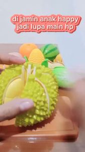 Mainan Potong Buah Durian Sayur Telur Bisa Dikupas Kupas Dipotong Potong